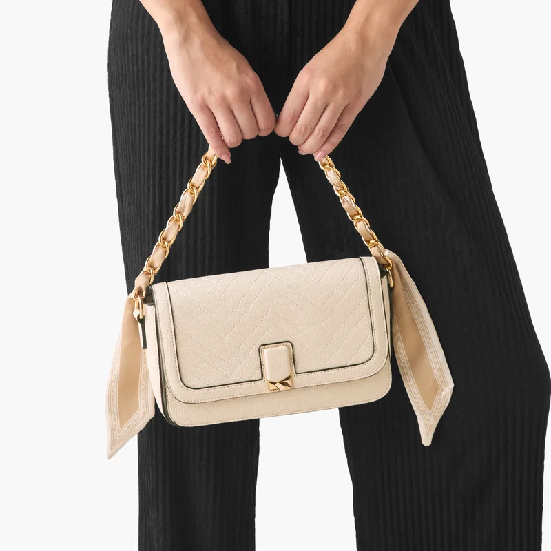 Sasha Sasha-SAM-Promo-WW-Crossbody bag w/flap opening & mini pouch-Off White-Q2-AW25
